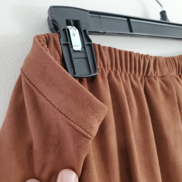 Bryn Walker XXL Set Sequoia Faux Suede Ella Pants Poncho Rust Lagenlook - Picture 11 of 12